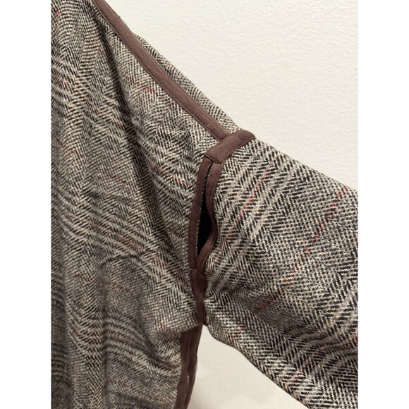 BEULAH Style Women Cotton-Blend Open Front Hooded Coat Brown One Size - Picture 3 of 14